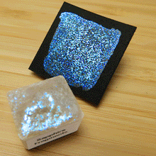 Load image into Gallery viewer, Sapphire Iridescent Fragments - Glitter Paints - Handmade Watercolor Paints (glittery)
