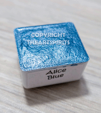 Load image into Gallery viewer, Alice Blue - Handmade Watercolor Paints (sparkly metallic)

