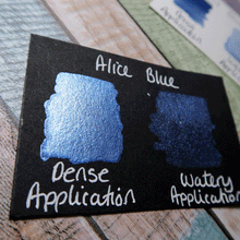 Load image into Gallery viewer, Alice Blue FULL PAN - Handmade Watercolor Paints (sparkly metallic)
