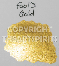 Load image into Gallery viewer, Fool&#39;s Gold FULL PAN - Handmade Watercolor Paints (metallic gold)
