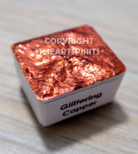 Load image into Gallery viewer, Glittering Copper - Handmade Watercolor Paints (glitter)
