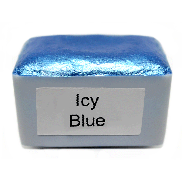 Icy Blue - Handmade Watercolor Paints (metallic)