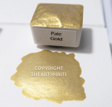 Load image into Gallery viewer, Kremer Pale Gold - Handmade Watercolor Paints (metallic)
