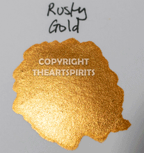 Load image into Gallery viewer, Rusty Gold - Handmade Watercolor Paints (metallic)
