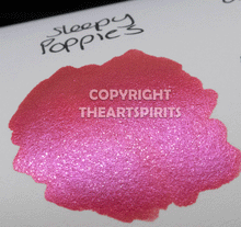 Load image into Gallery viewer, Sleepy Poppies - Handmade Watercolor Paints (sparkly metallic)
