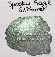 Load image into Gallery viewer, Spooky Sage - Handmade Watercolor Paints (glitter)
