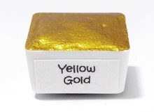 Load image into Gallery viewer, Yellow Gold - Handmade Watercolor Paints (metallic)
