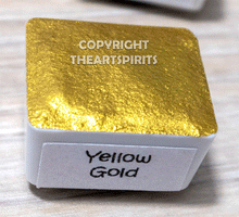 Load image into Gallery viewer, Yellow Gold - Handmade Watercolor Paints (metallic)
